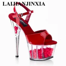 Laijianjinxia/clear 6 дюймов на высоком каблуке Босоножки на платформе 15 см на высоком каблуке обувь на платформе пикантная танцевальная обувь сандалии