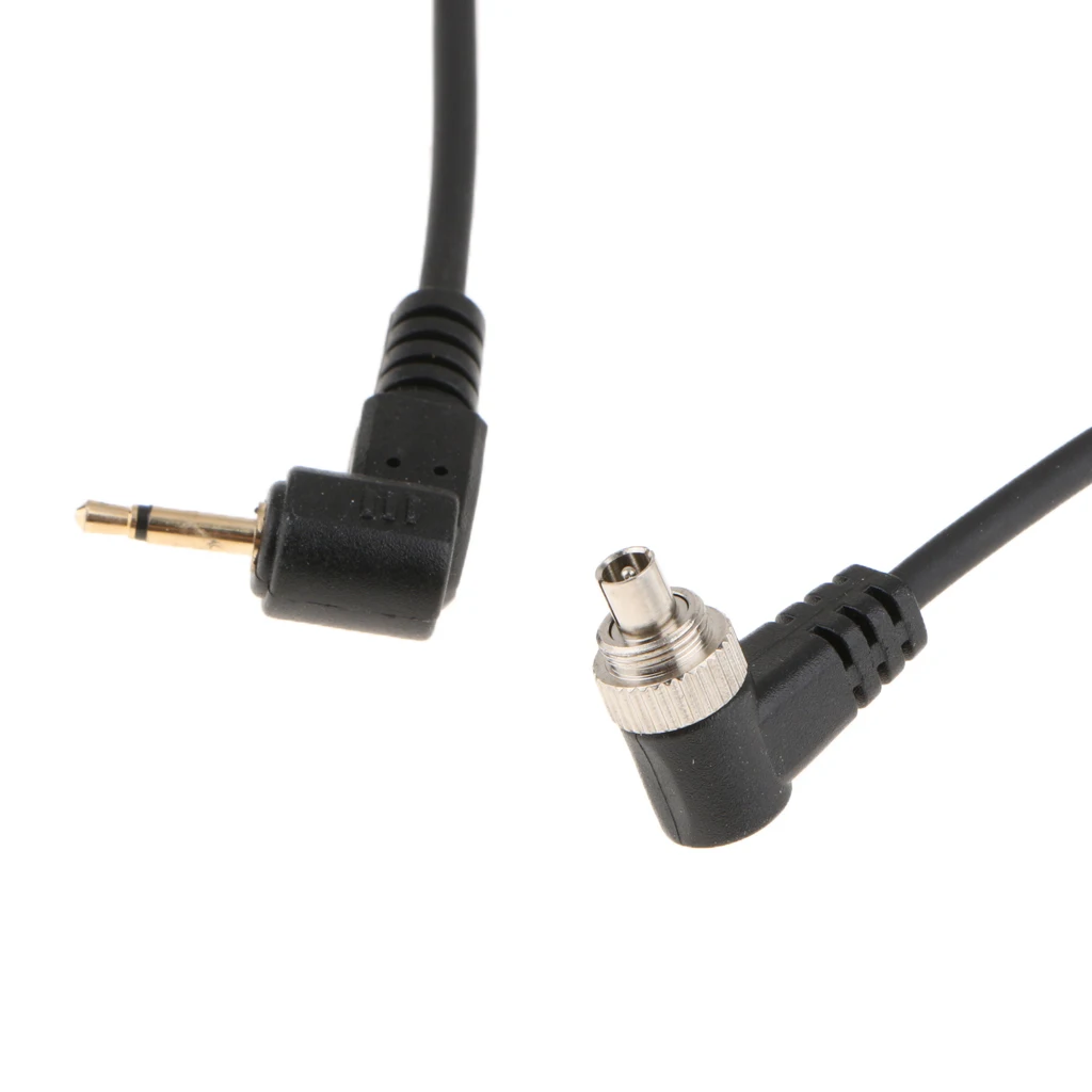 2.5mm to Male Flash PC Sync Cable Cord with Screw Lock for Canon SLR Camera