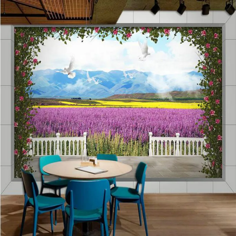 Купить 3д обои для стен 3д нетканые шелковые обои фрески настройки фоны ...