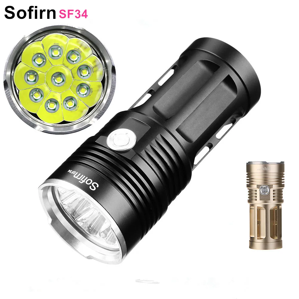 

Sofirn SF34 10*XML Powerful LED Flashlight 2000LM Cree LED Torch Light 18650 Tactical Flashlight 5 Modes Lanterna Portable Lamp