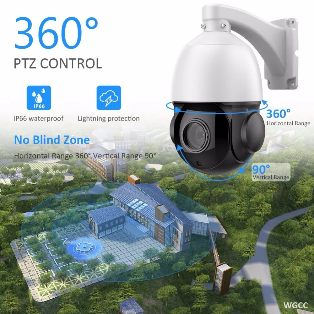 

IP POE 1080P High Speed PTZ Camera 33X 36X Zoom 2MP 3516D+Sony291 Starlight 16X Digital Zoom Onvif H.265 IR 300M Audio Alarm