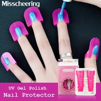 

26Pcs/Set Rose UV Gel Polish Protector French Nail Art Case Design Tips Finger Cover Shield Anti-overflow Manicure Kits Tools