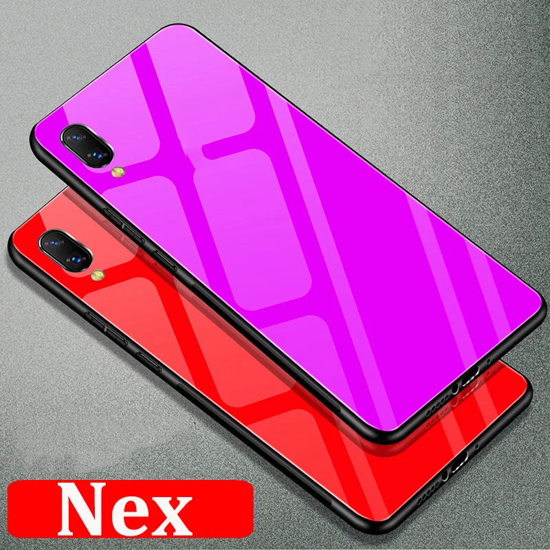 6 59 дюймовый чехол для телефона vivo Nex однотонный из закаленного стекла N e x