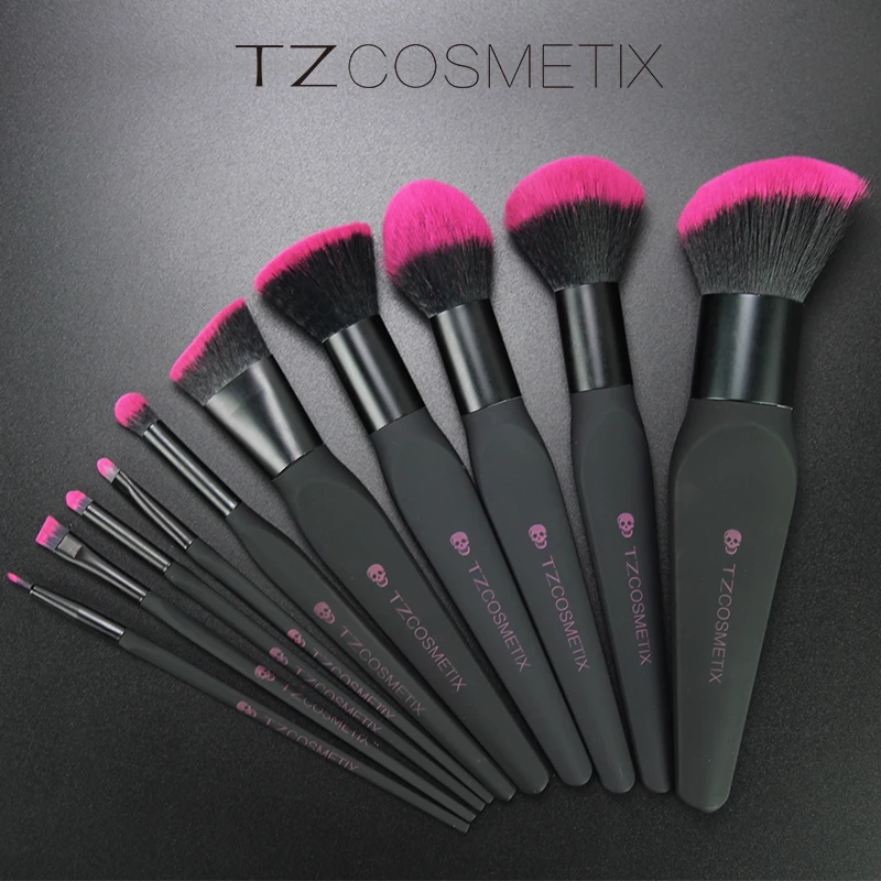 TZ Brand 10pcs Makeup Brushes Sets Cosmetic Tools Foundation Brush Powder Blush Eyeshadow Lip Eyebrow Eyeliner