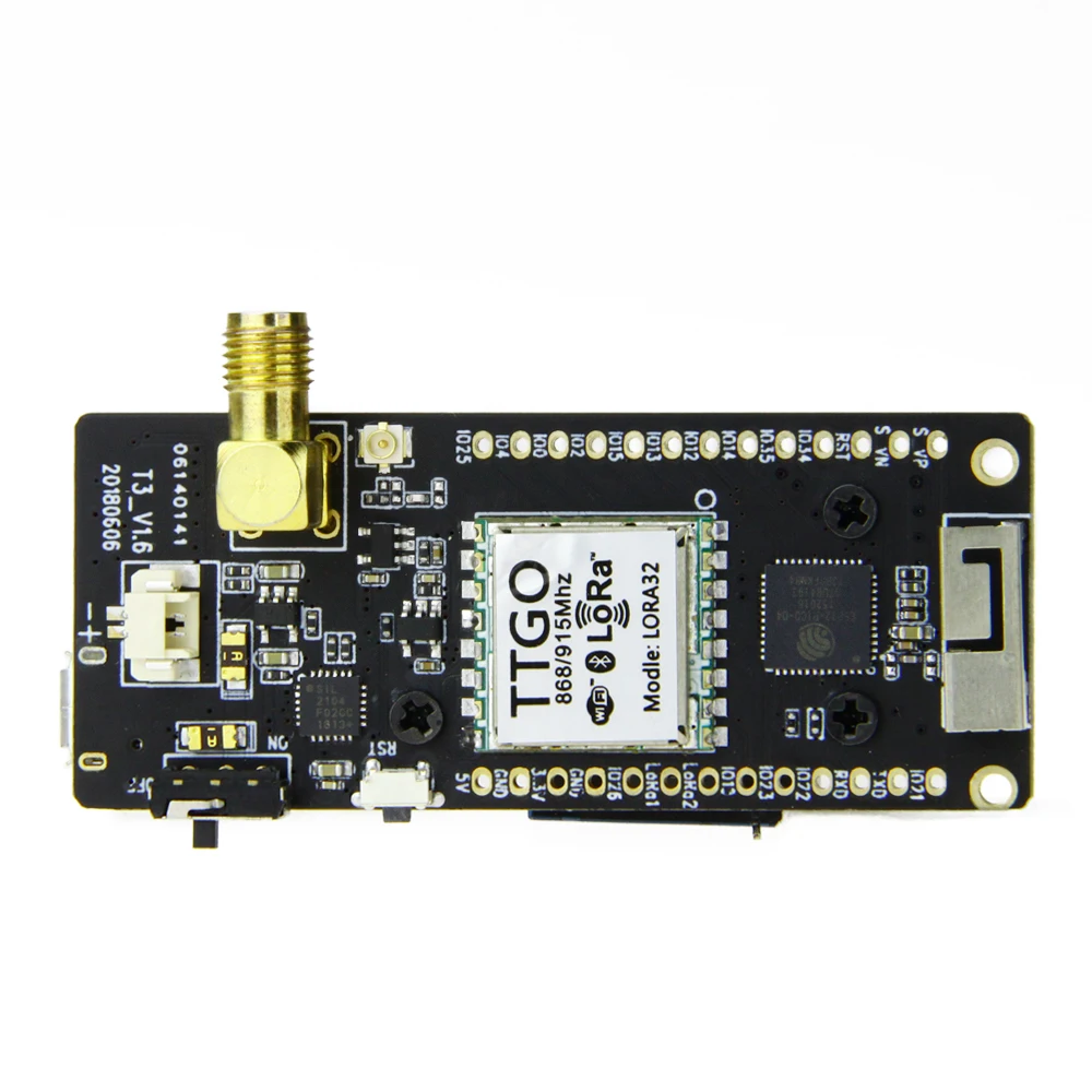 TTGO ESP32-paxcounter LoRa32 V2.1_ 1,6 версия 433/868/915 МГц LoRa ESP-32 OLED 0,96 дюймовая SD карта Bluetooth WI-FI модуль SMA