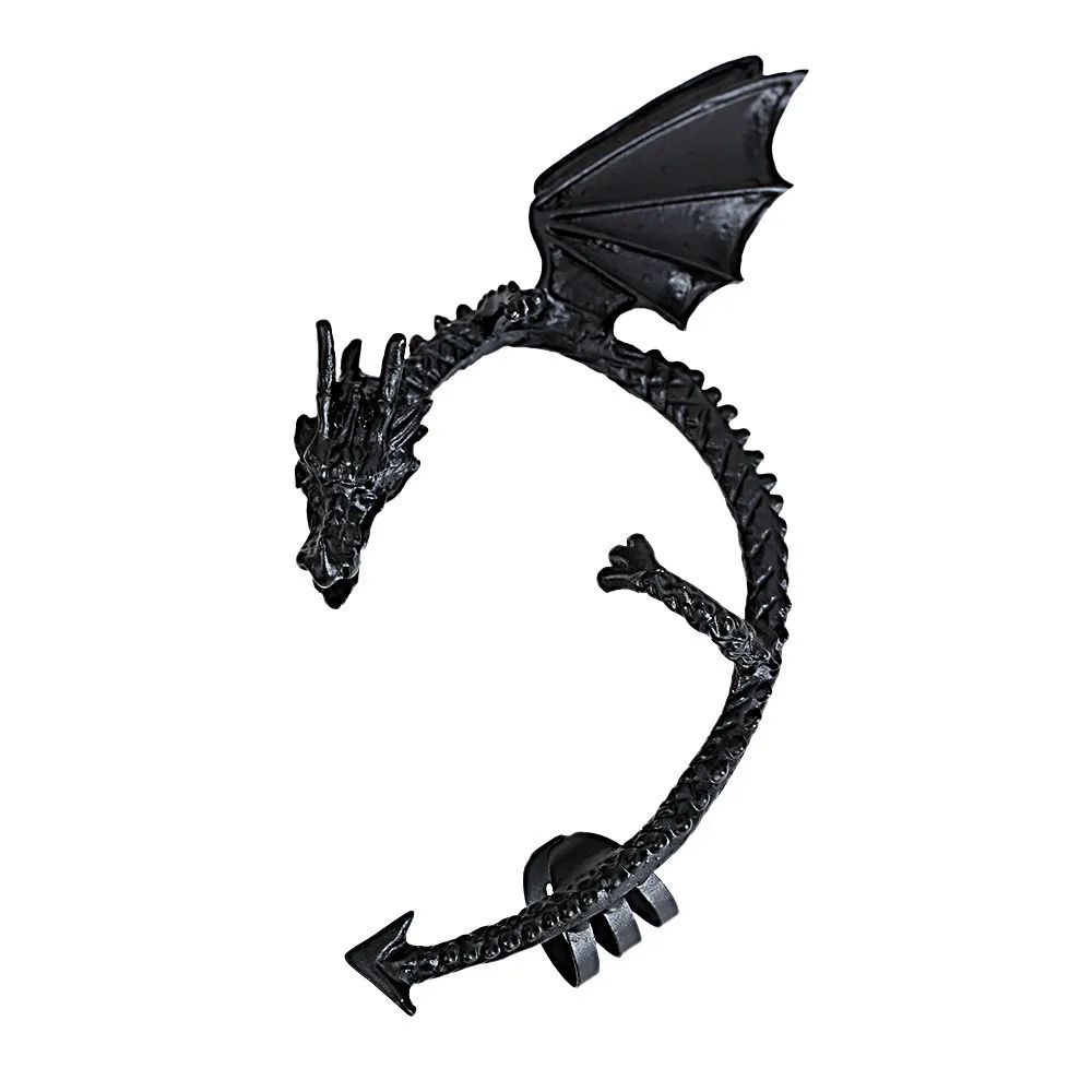 Retro Vintage Gothic Rock Punk Twine Dragon Shape Ear Cuff Earring Earrings for Women Men Earrings