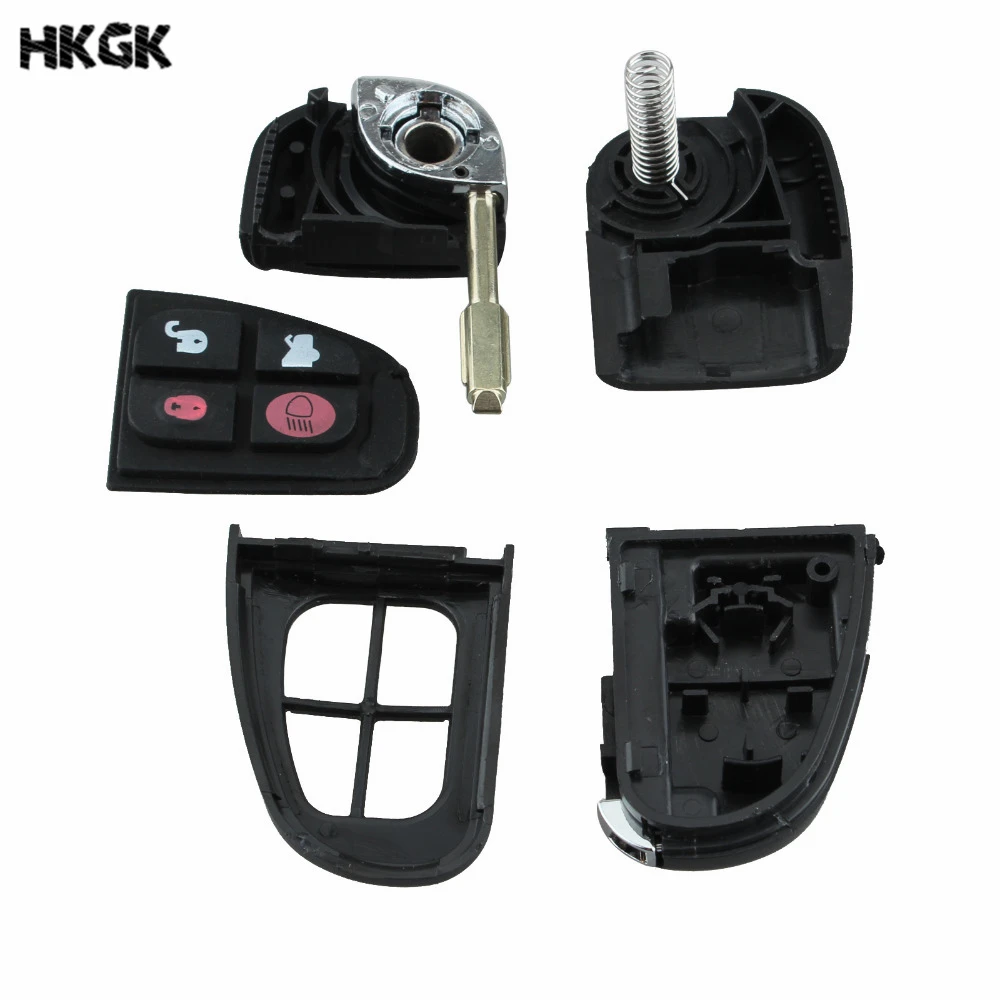 4-Buttons-Remote-Flip-Folding-Key-FOB-Case-Shell-Uncut-Blade-For-Jaguar-X-type-S