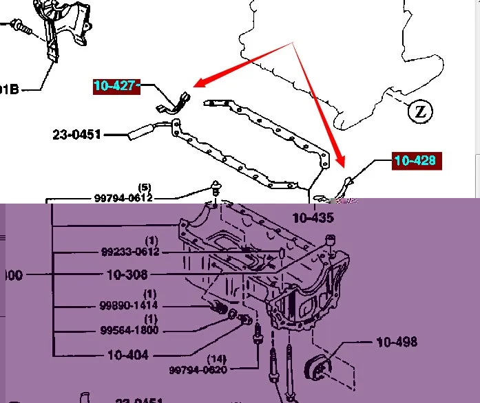 Двигатель прокладка масляного поддона для Мазда 323 BA BG BJ 1991-2000 1,6 mazda MX-3 MX-5 производство продукции уже существующих марок: B541-10-427 B541-10-428