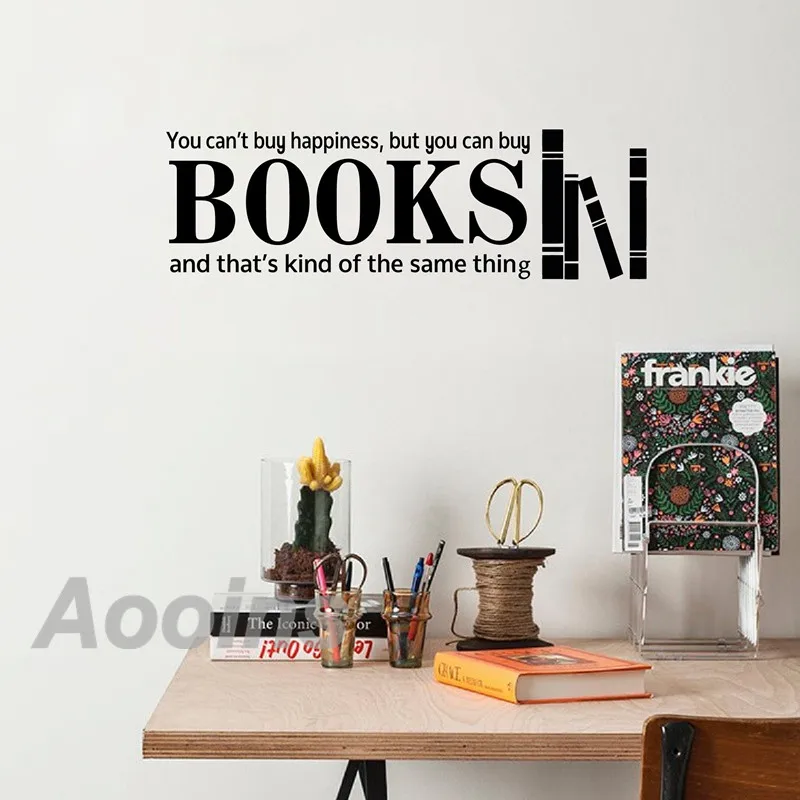 You Can Buy Books Happiness Library Classroom Sticker Wall Decor