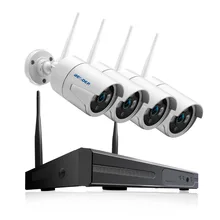 Besder 4CH HD 720P Беспроводной NVR комплект подключи и играй P2P 720P 1.0MP Крытый Открытый ИК ночного видения камеры безопасности wifi CCTV системы