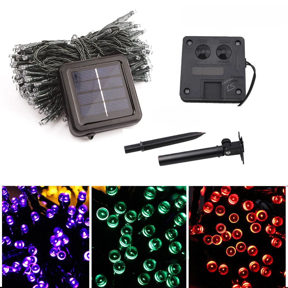 

12M String Lights Garlands LED Solar Power Fairy Light Outdoor Waterproof lichterkette Home Garden Lawn Patio Lights Chain Lamps