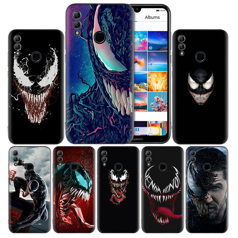 

Venom Marvel Black Silicone Case Cover for Huawei Honor 8X 8C 8A 8S 10 10i Lite Play V20 Y9 Y7 Y6 Y5 Prime 2018 2019