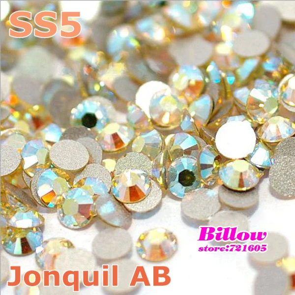 SS5 (1.7 1.8 мм) 1440 шт./пакет Jonquil AB Ногтей Блеск Стразы Для Стразами Хрустальные и
