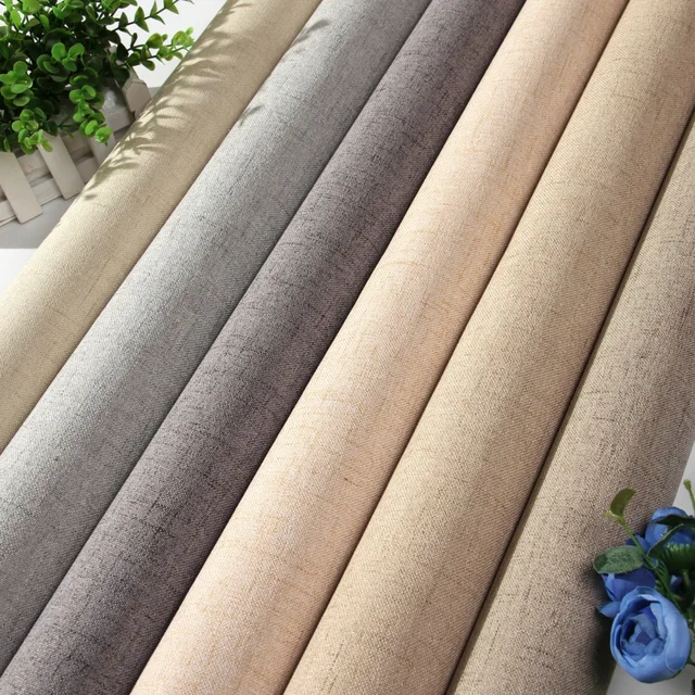 2.8m x 3.5m Plain linen seamless wall covering living room study