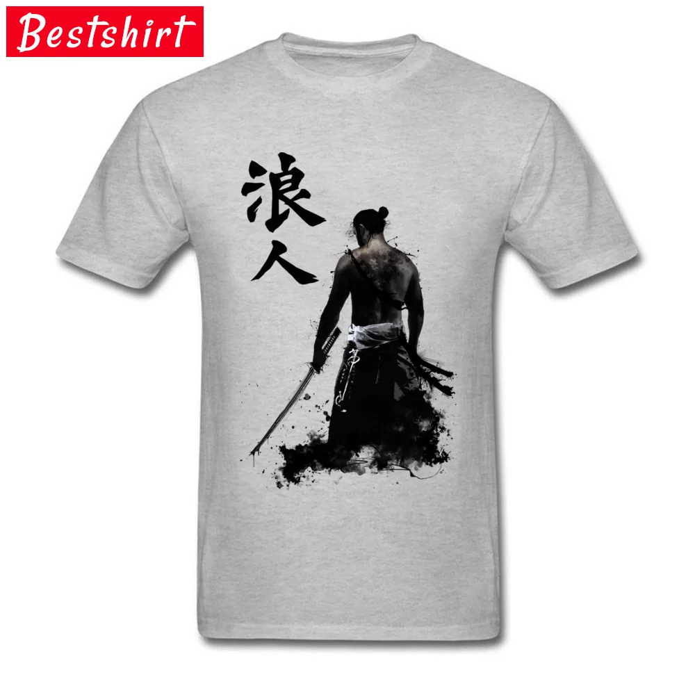 2018 New Fashion Boy Tshirts Ronin Funny Tops Shirts 100% Cotton Short Sleeve Casual Clothing Shirt Crewneck Free Shipping Ronin grey