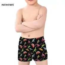 INSTANTARTS/крутые цветные летние купальные костюмы с 3D принтом динозавра детские плавки для мальчиков детская пляжная одежда для купания