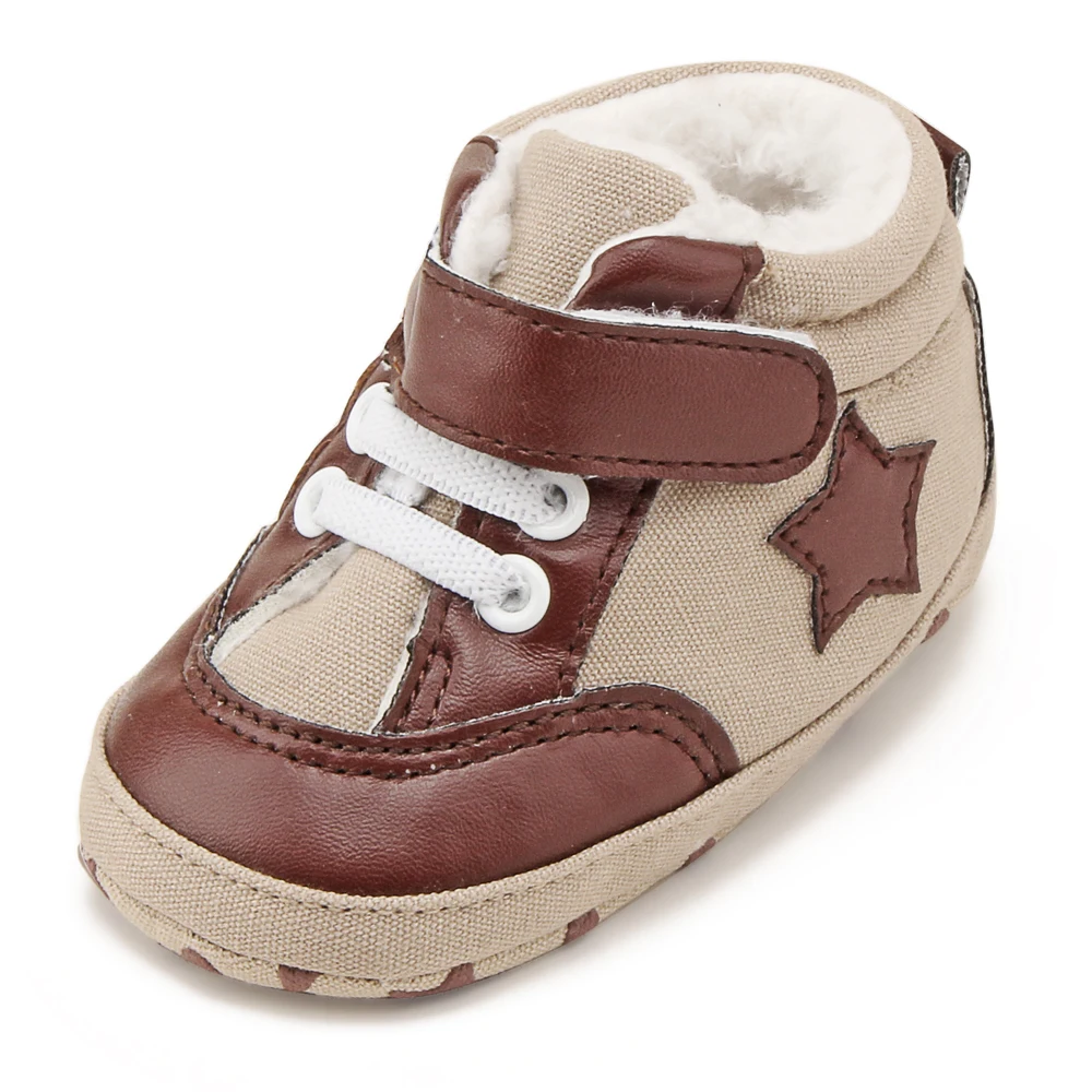 Delebao/Брендовая обувь на липучке, новейший дизайн, обувь для малышей, пентагональная парусиновая обувь унисекс, зимняя обувь на меху для