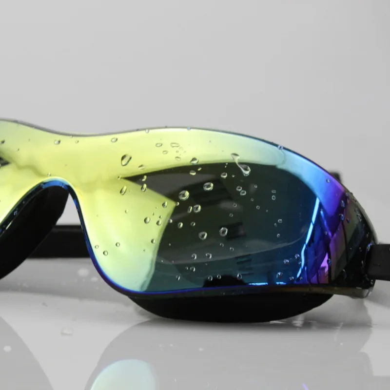 Мужские и женские водонепроницаемые очки с защитой от ультрафиолета, одежда для плавания, противотуманная одежда для плавания, цветные очки для плавания, большие очки, унисекс, для плавания, ming