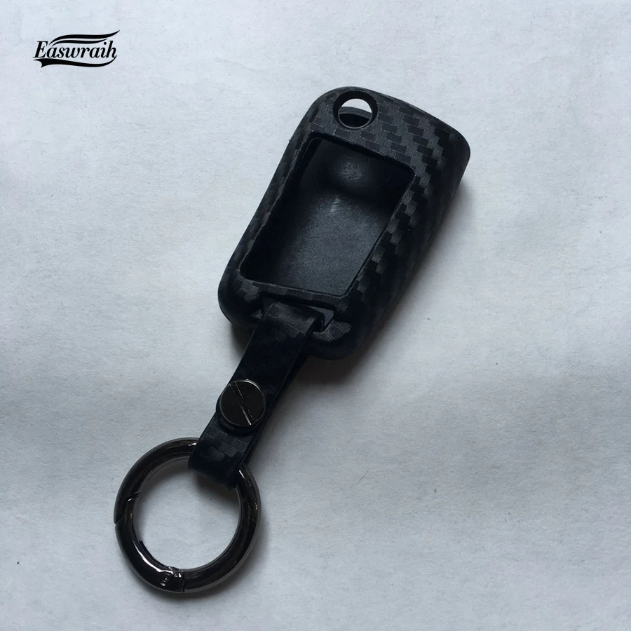 Car Carbon Fiber Key Case Cover Holder For VW Golf 7 MK7 Tiguan Touran T-ROC Skoda Octavia A7 Kodiaq RS Seat Leon Ibiza | Автомобили и