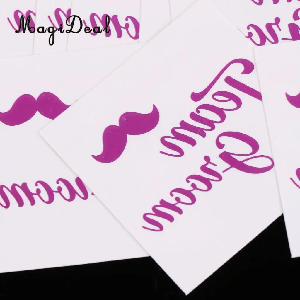 MagiDeal 10Pcs/Lot Purple Team Bride Tribe Temporary Tattoos Wedding Sticker Hens Night Party Decoration Hands Sticker