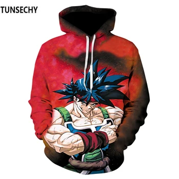 

TUNSECHY 2018 Qiu dong season Dragonball super messiah Hoodies & Sweatshirts Sun wukong anime men hoodies Free transportation