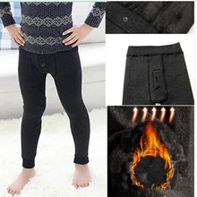 Осенне-зимние леггинсы для мальчиков эластичные длинные штаны для мальчиков, бархатные детские леггинсы теплое термобелье для От 2 до 14 лет