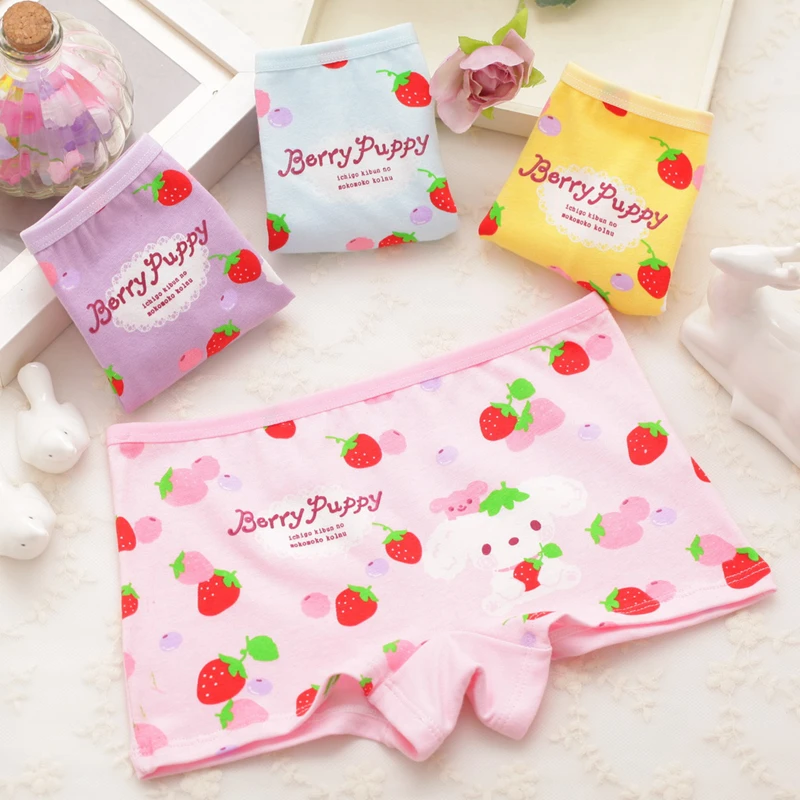 4pcs/lot girl underwear girl boxers children's underwear pants for