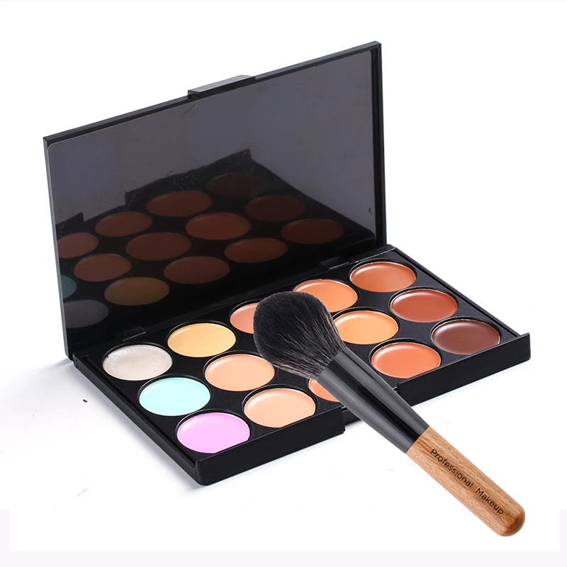 

15 Color Concealer palete Makeup Brush Hair Foundation Make up Brush Contour Palete Face Cream Kit