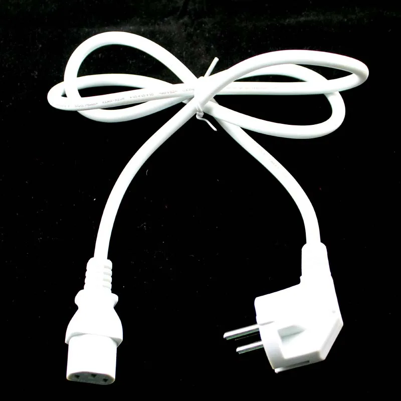 Wholesale EU Plug 1M White 3 Prong AC Power Supply Cable