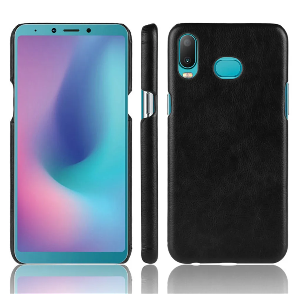 Чехол для Samsung Galaxy A6S роскошный чехол из искусственной кожи с зернистой текстурой