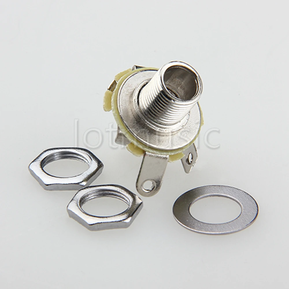 100pcs Silver Input Output Jack Socket 1/4
