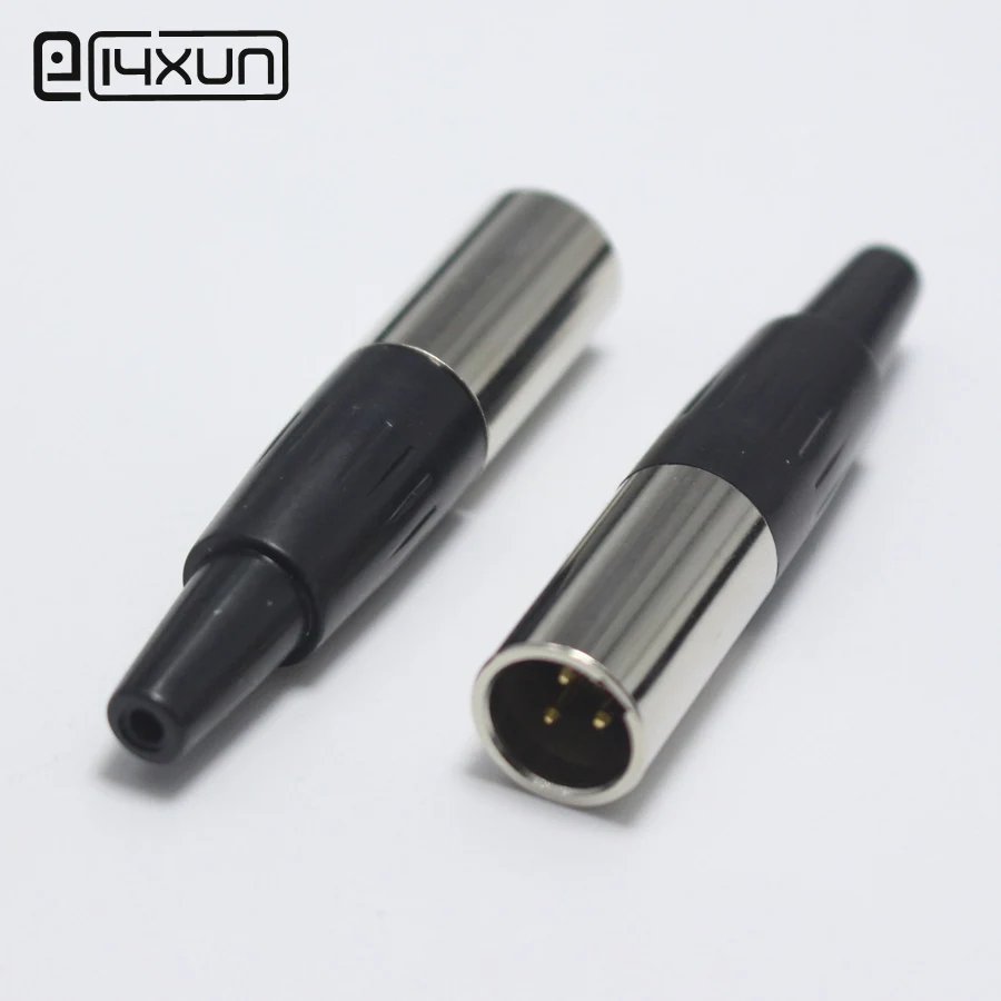 1 шт. мини XLR штекер с хвостом 3 Pin маленький P Аудио Микрофон Разъем сварной