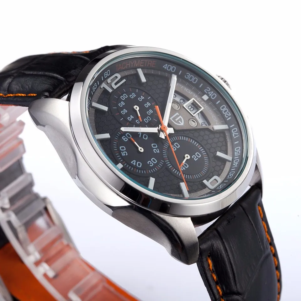 Модные кварцевые часы с хронографом для мужчин s часы Лидирующий бренд роскошные кожаные военные наручные часы для мужчин часы relogio masculino