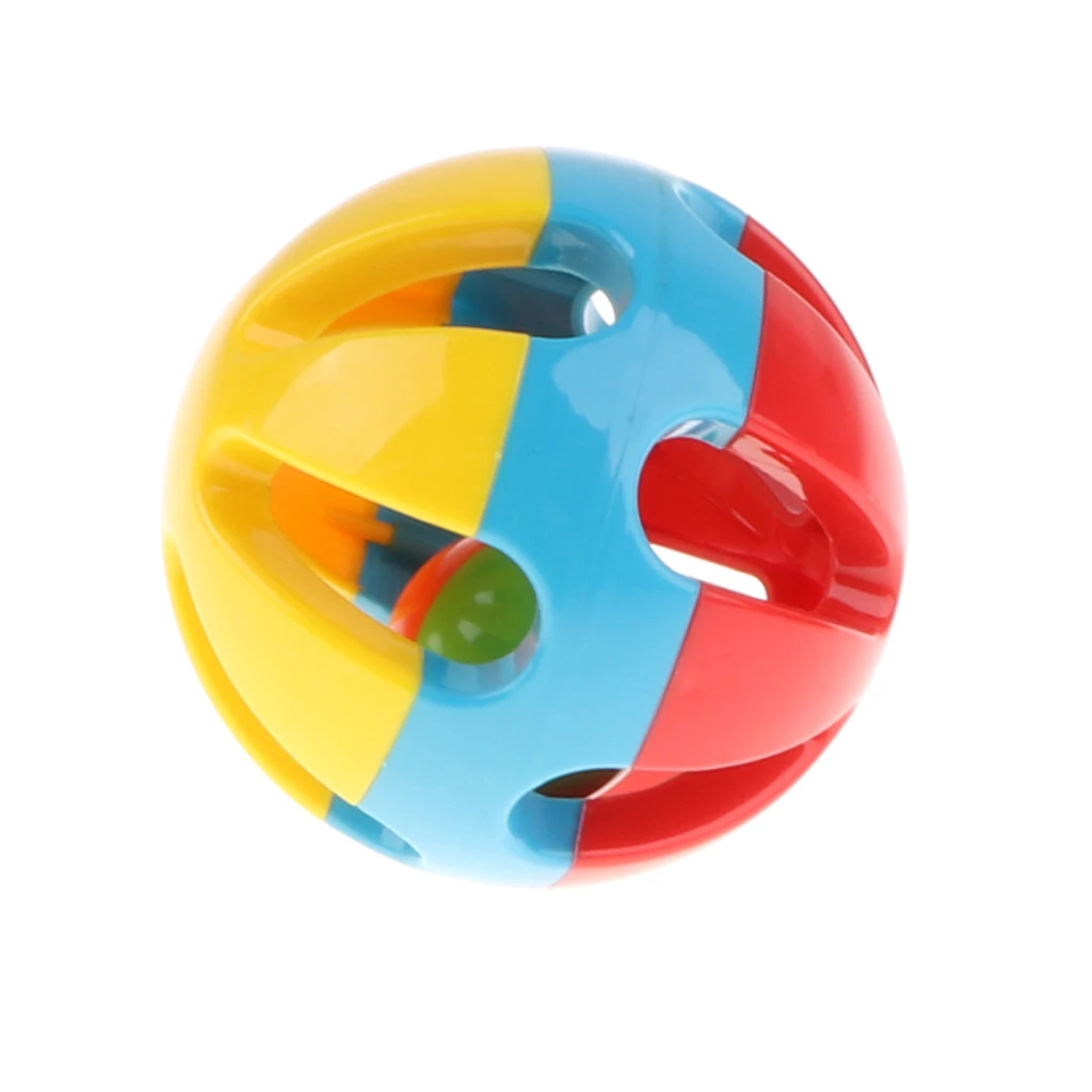 Baby Infant Plastic Ball Rattles Rolling Rattles Shaker Grab Developmental Baby Toy - Pack of 3