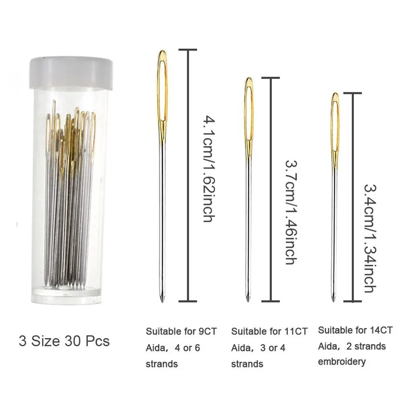 Embroidery Needles for Hand Sewing Assorted Sizes Big Eye Needle 50 Pack Sewing Needles Mr Pen- Large Eye Needles for Hand Sewing Needles Sewing Needles Large Eye Needles for Sewing 