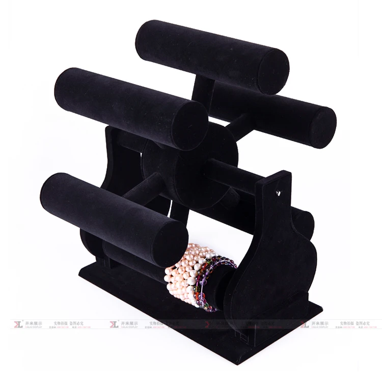 windmill bracelet holder rotating bracelet holder black velvet jewelry