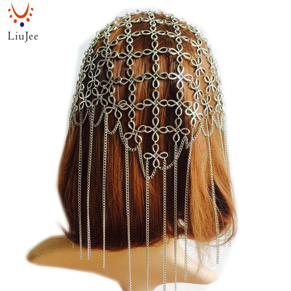 

New Arrival Full Chain Head Piece Flower Bohemian Boho Head Chain Hair Jewelry Head Piece Bollywood Jewelry