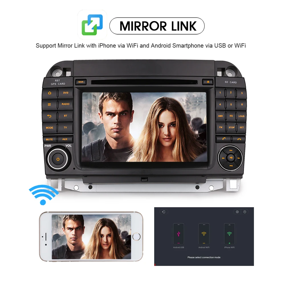 7 &quotAndroid 8 0 Авторадио WiFi 3G Автомобильный dvd плеер для Mercedes S/CL W220 W215 S500 CL600