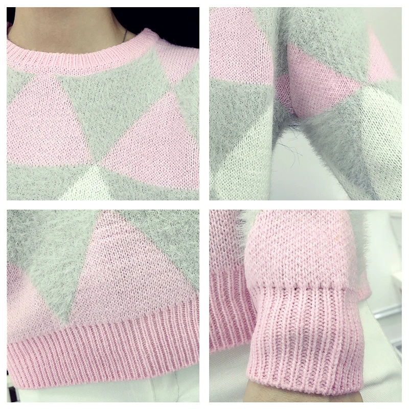 Vodiu Sweater Female Pullover Winter Women Sweaters And Pullovers Long Sleeve Patchwork Knitting Slim Warm Casual New Year Sale Vodiu Sweater Female Pullover Winter Women Sweaters And Pullovers Long Sleeve Patchwork Knitting Slim Warm Casual New Year Sale