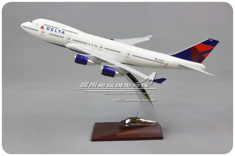 32 см Смола Воздуха Сша DELTA Airways Модель Самолета Boeing B747 400 N666US Airlines Самолет