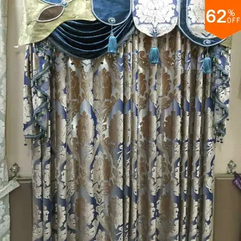 

2018 Golden Velvet curtain bathroom magnetic curtains window bedroom hotel crochet fringe curtain Gold curtains For Living Room