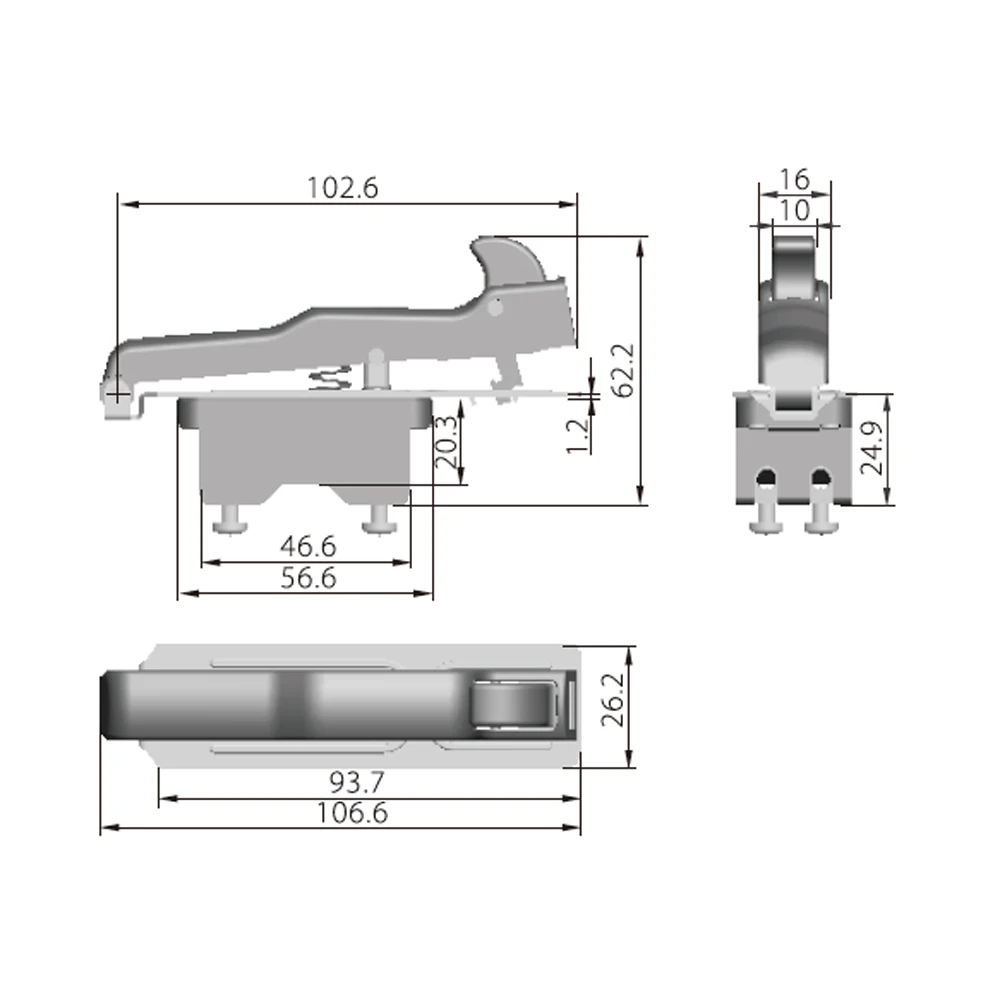KEDU HY44BC 125/250V 25/20a Электрический инструмент триггер переключатель дрель кнопочные