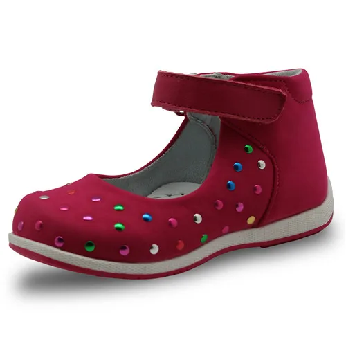 Apakowa/яркие цвета; детская обувь принцессы для маленьких девочек; детская повседневная обувь на плоской подошве; Летняя обувь Mary Jane для девочек; сандалии с закрытым носком - Цвет: peach