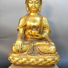 Xd 002900 китай буддизм бронзовый свинка шакьямуни Тантра Будда Медицины Bhaisajyaguru статуя