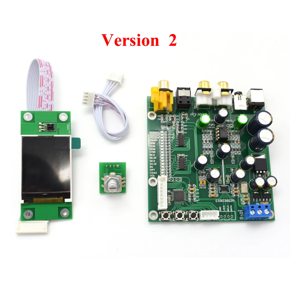 Lusya ES9038 Q2M DAC DSD декодер с поддержкой IIS коаксиальный волоконный вход 384 кГц DOP OLED D5