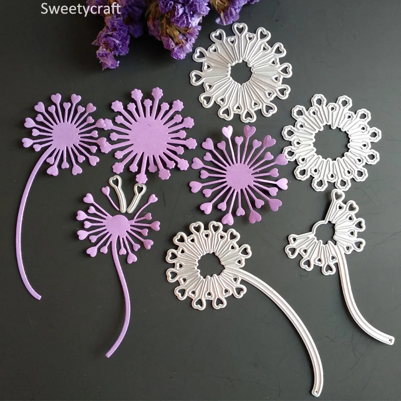 Heart Flower Dies scrapbooking