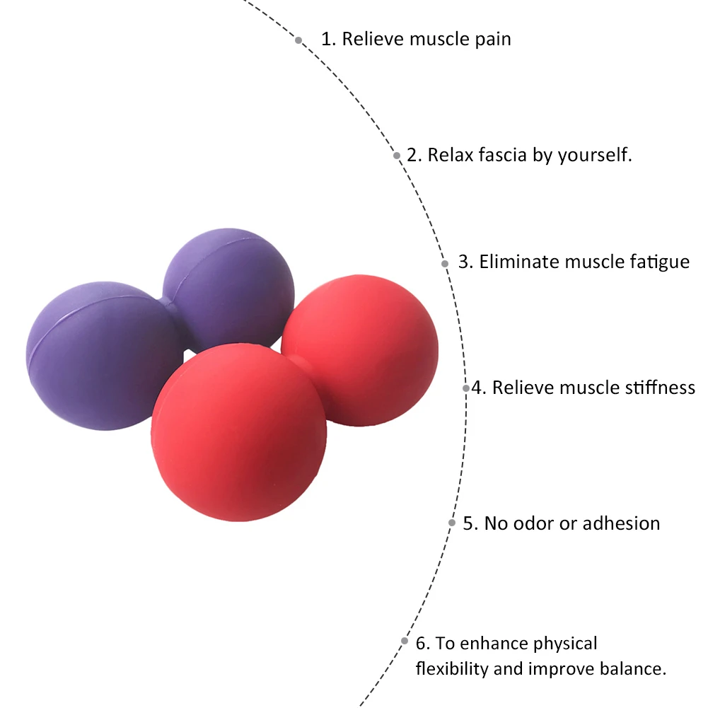 Мяч для массажа арахиса, резиновый триггер для спины, мяч для Лакросса, массаж тела, фитнес-упражнения, мячи для кроссфита, мяч для йоги, расслабляющий, снимающий
