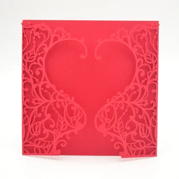 

Wholesale Delicate lace laser cut navy wedding invitations card