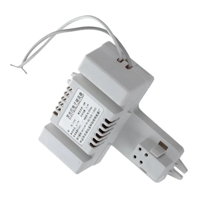 Белый пластиковый корпус 4 Pin 2D лампочка устройство управления люминисцентными лампами AC 220V 0.19A 38W