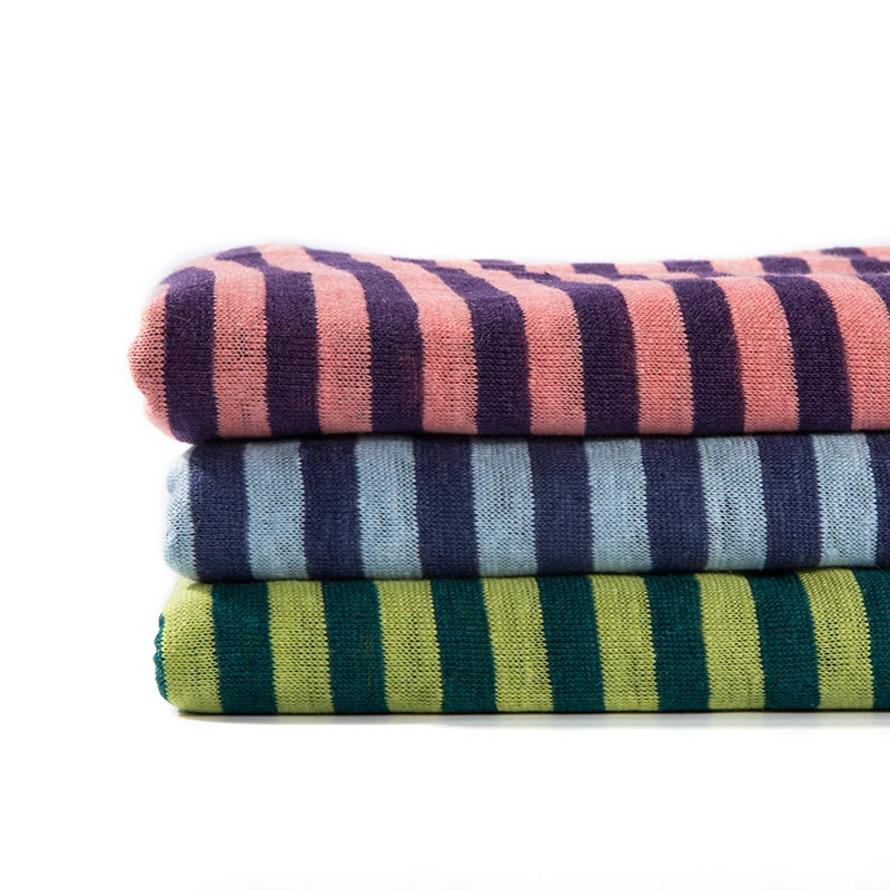 Тонкая льняная ткань в полоску для летнего платья, не просвечивается 50*180 см/шт K302997